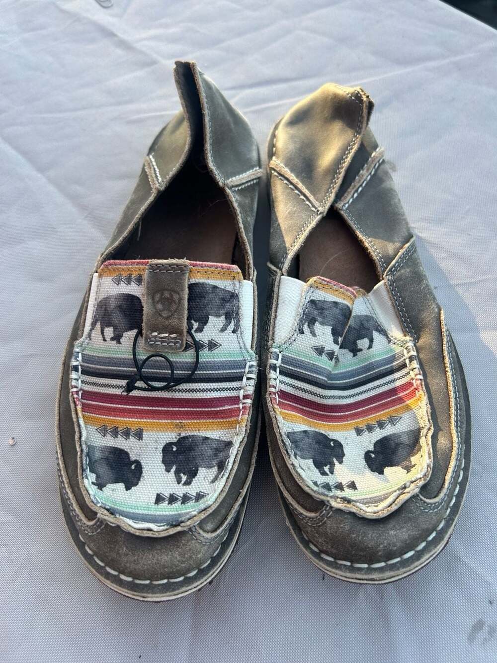 Ariat Cruiser Slip-On Shoes Size 11B Buffalo Print
